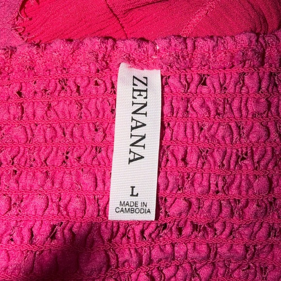 Adorable Y2K Summery Hot Pink Lace Babydoll Cami Top - Picture 6 of 6